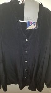 Black button down blouse